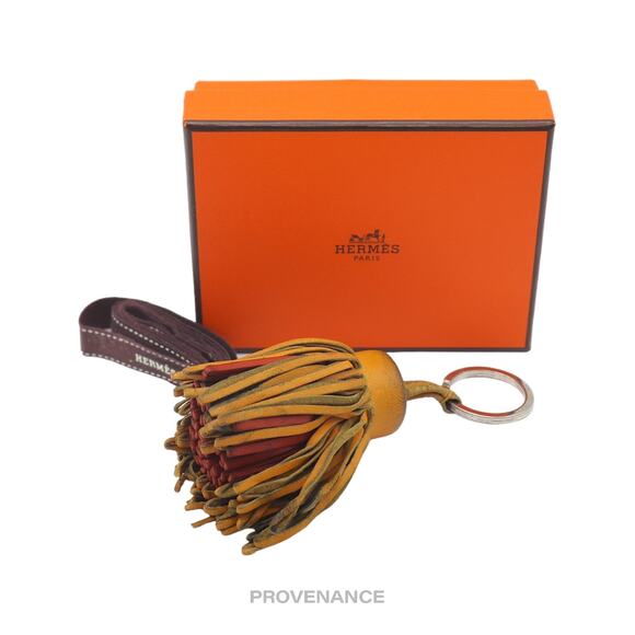 🔴 Hermes Milo Carmen Keychain - Orange/Red Leather - Picture 1 of 4